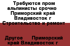 Требуются пром альпинисты срочно - Приморский край, Владивосток г. Строительство и ремонт » Другое   . Приморский край,Владивосток г.